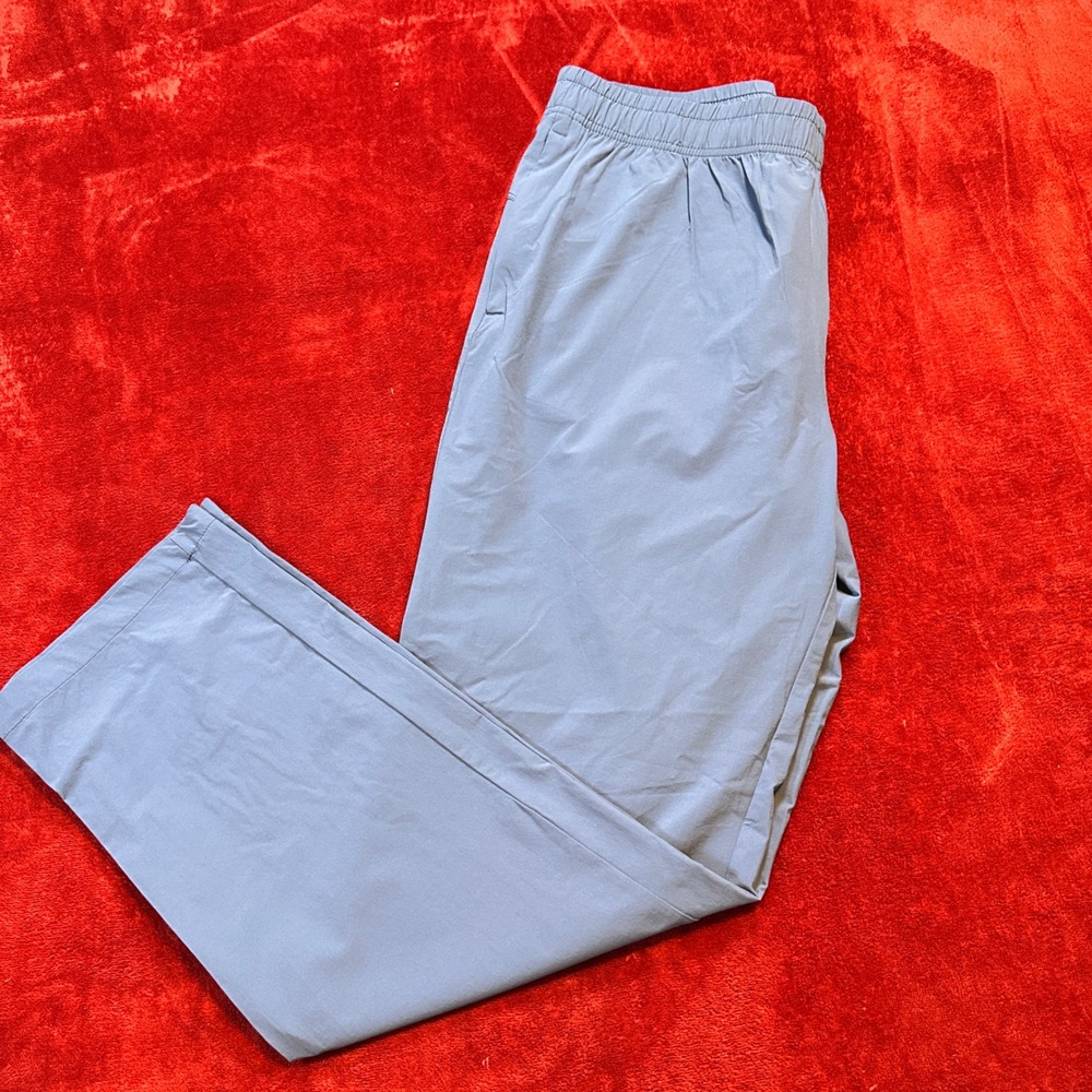 Baleaf Mens XL Blue Gray Lightweight Athletic Hiking Pants Zip‎ Pocket